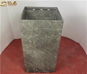 Fregadero de pedestal de mármol marrón Mousse de China con afilado