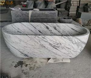 Baignoire en marbre blanc Bianco Carrara