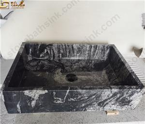 Fregadero rectangular de granito negro ballet