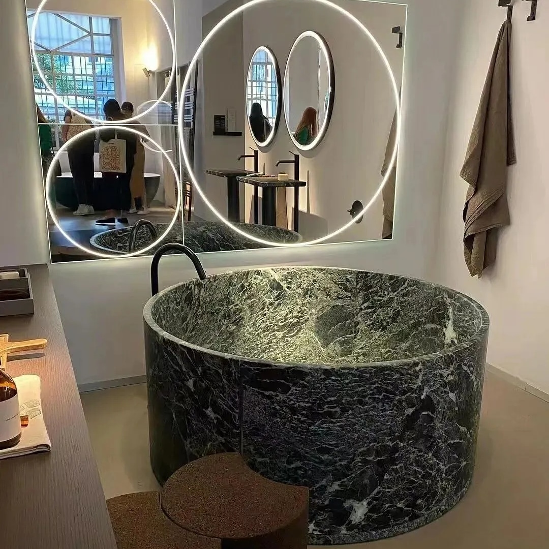 travertine tub