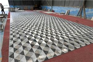 El parquet de mármol muestra un temperamento magnífico, la colisión de lo clásico y lo moderno.