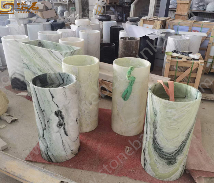 Green Marble Free Standing Sink