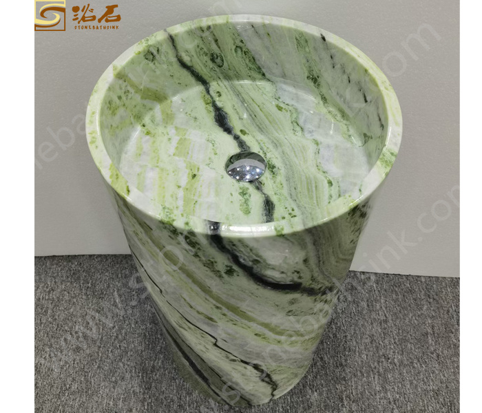 Green Marble Sink Sangario Verde Marble Pedestal Sink