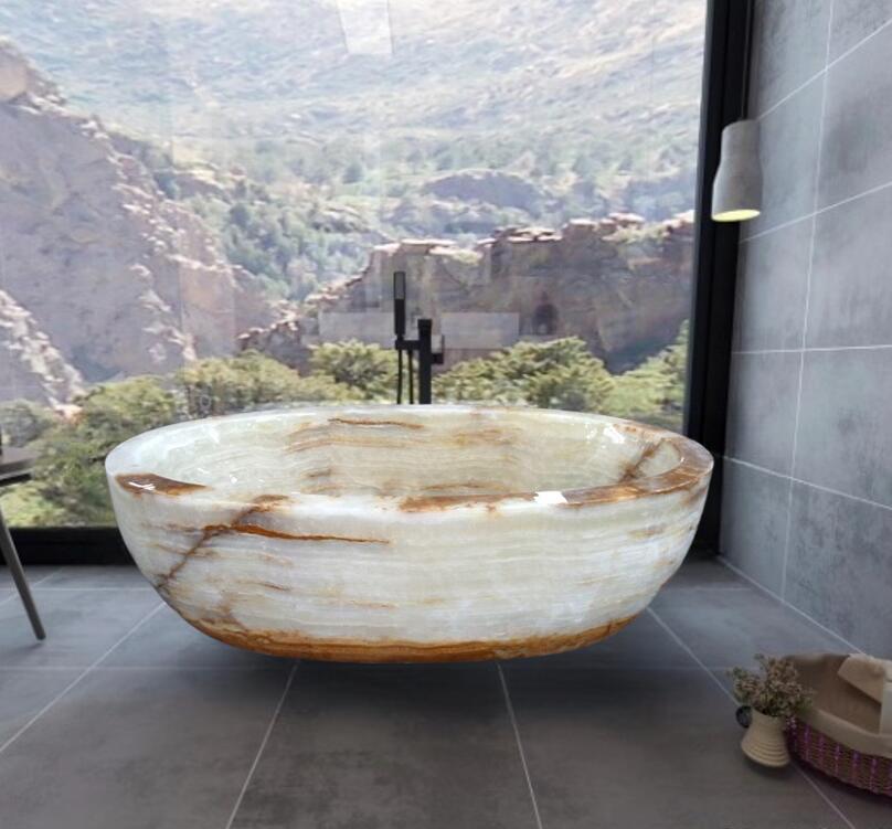hard granite stone tub