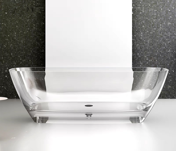 Wholesale Stone Composite Bathtub Solid Surface Freestanding Transparent Bathtub CHR-SB-A9002