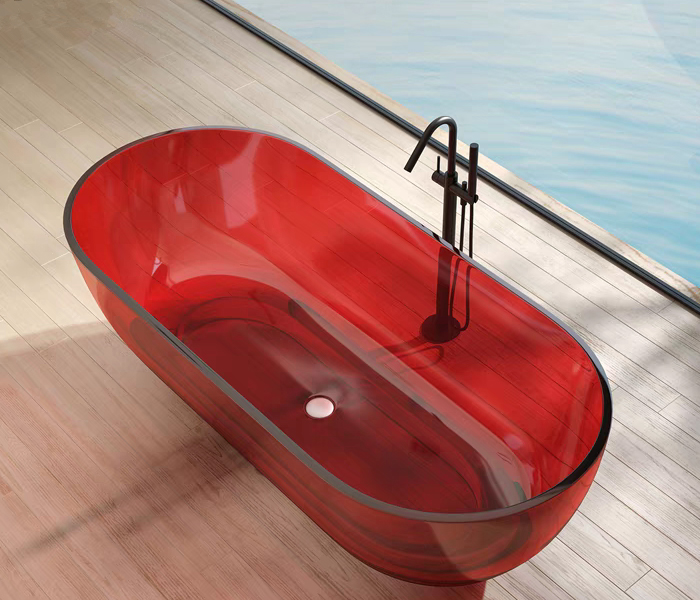Hot Sale Oval Freestanding Transparent Bathtub CHR-SB-A9003