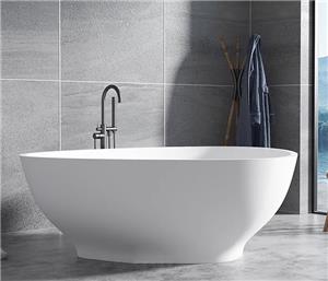 Baignoire en pierre artificielle blanche CHR-SB-A9007