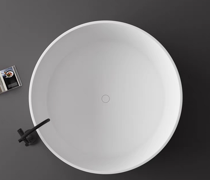 Китай Белая однотонная отдельно стоящая ванна круглой формы ЧР-СБ-A9008, производитель