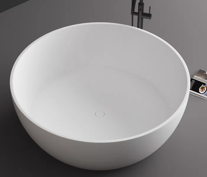 Китай Белая однотонная отдельно стоящая ванна круглой формы ЧР-СБ-A9008, производитель