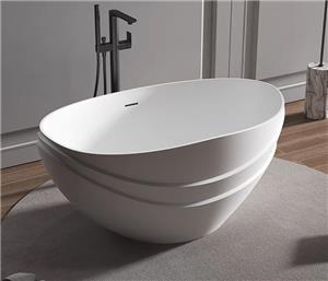 Baignoire autoportante en pierre artificielle solide CHR-SB-A9009