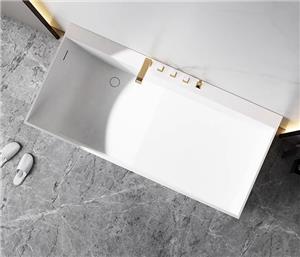 Forme rectangulaire de baignoire en pierre artificielle CHR-SB-A9011