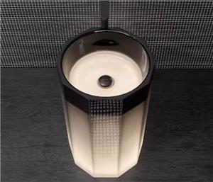 Fregadero de pedestal de superficie sólida de nuevo estilo, lavabo de baño independiente CHR-PS-A8001