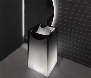 Lavabo independiente de acrílico y fregadero de pedestal sólido CHR-PS-A9013