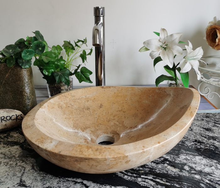 Classica Beige Marble Vessel Sink