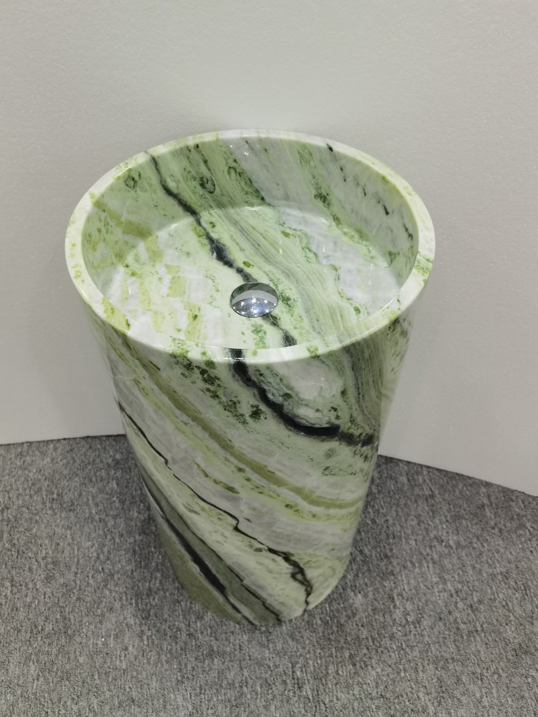 green marble sink