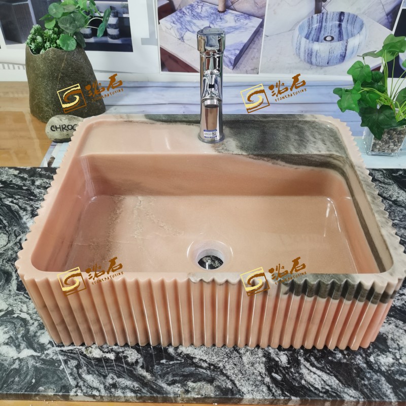 Lady Dream Marble Stone Carved Sink With Faucet Hole