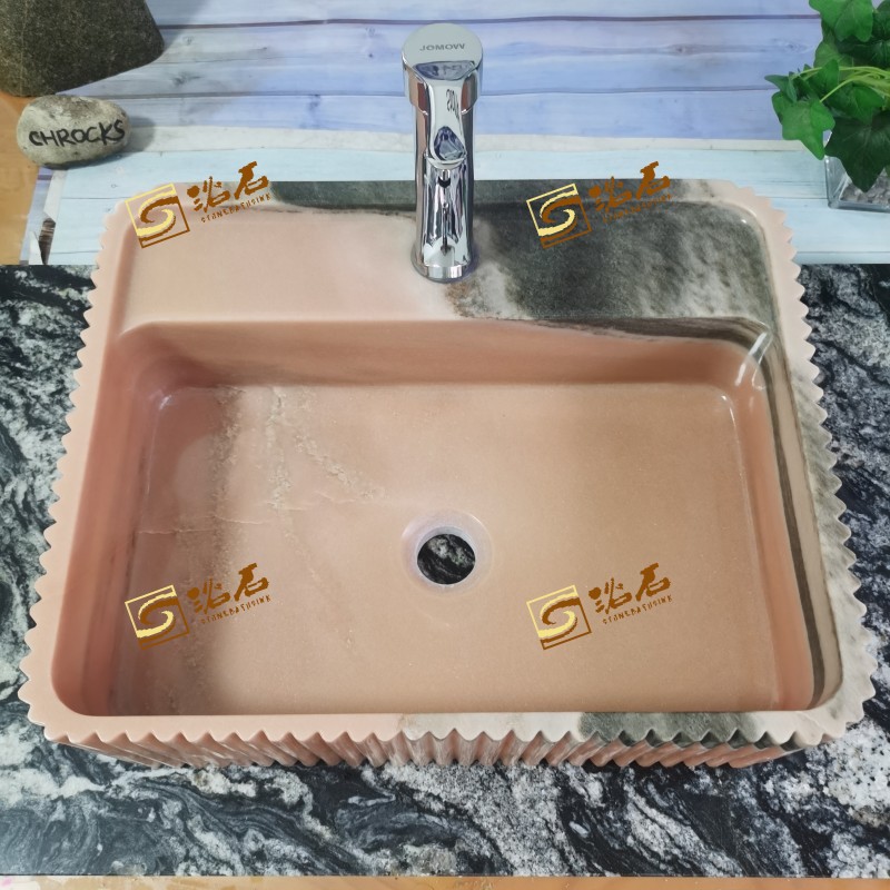 Lady Dream Marble Stone Carved Sink With Faucet Hole