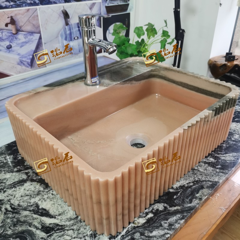 Lady Dream Marble Stone Carved Sink With Faucet Hole