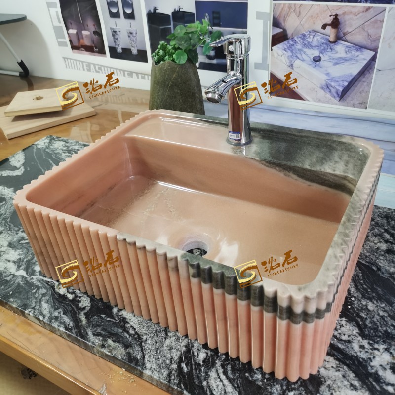 Lady Dream Marble Stone Carved Sink With Faucet Hole