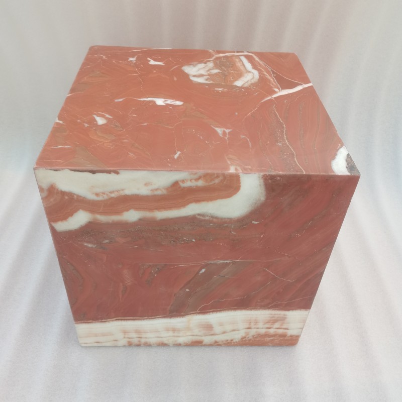 Coral Red Marble Table