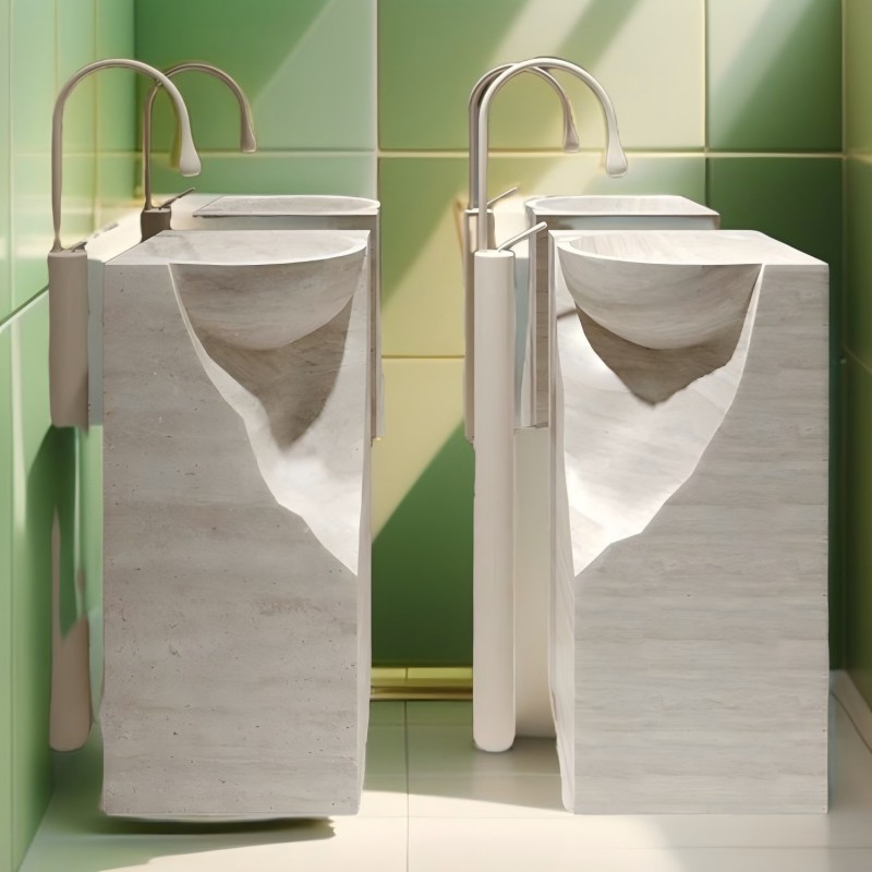 Waschbecken aus Marmorstein mit künstlerischem Design