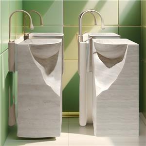 Lavabo de diseño artístico en piedra de mármol