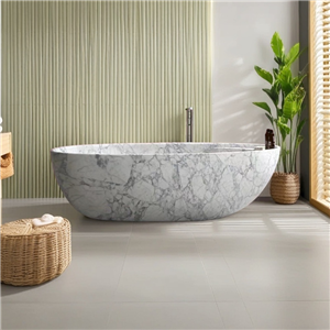 Bañera de mármol blanco de Carrara: crea el corazón del baño de tus sueños para un lujo eterno