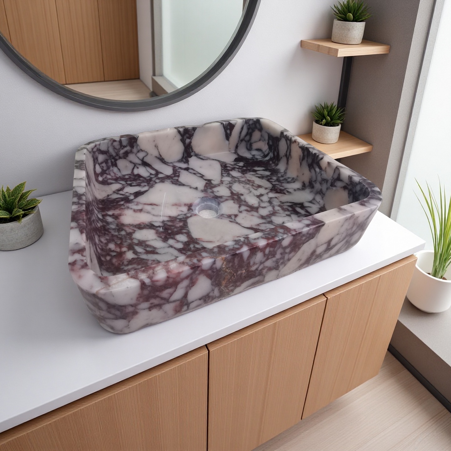 viola purple marble
