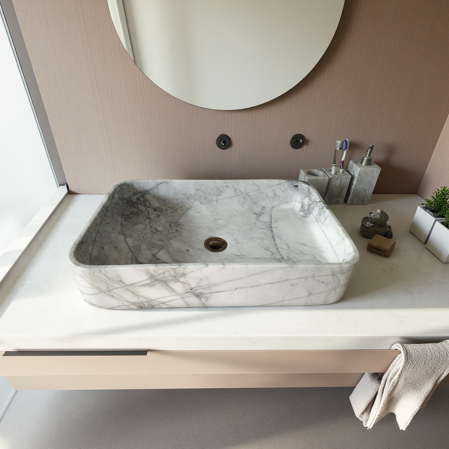 La aplicación de lavabos de piedra natural en el diseño de baños