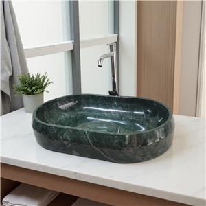 الطلب المتزايد على حوض الغسيل البيضاوي المصنوع من الرخام الأخضر الصيني الفاخر
