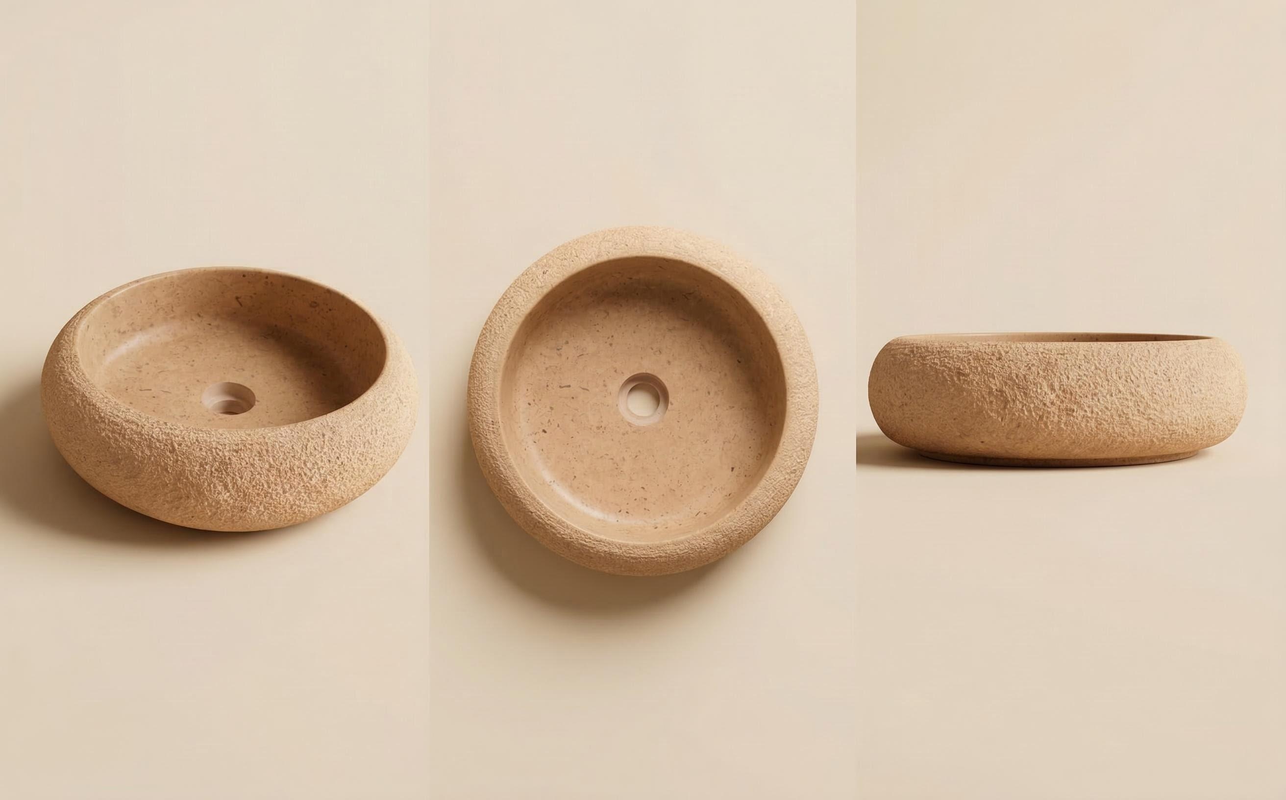 natural limestone hotel guest room