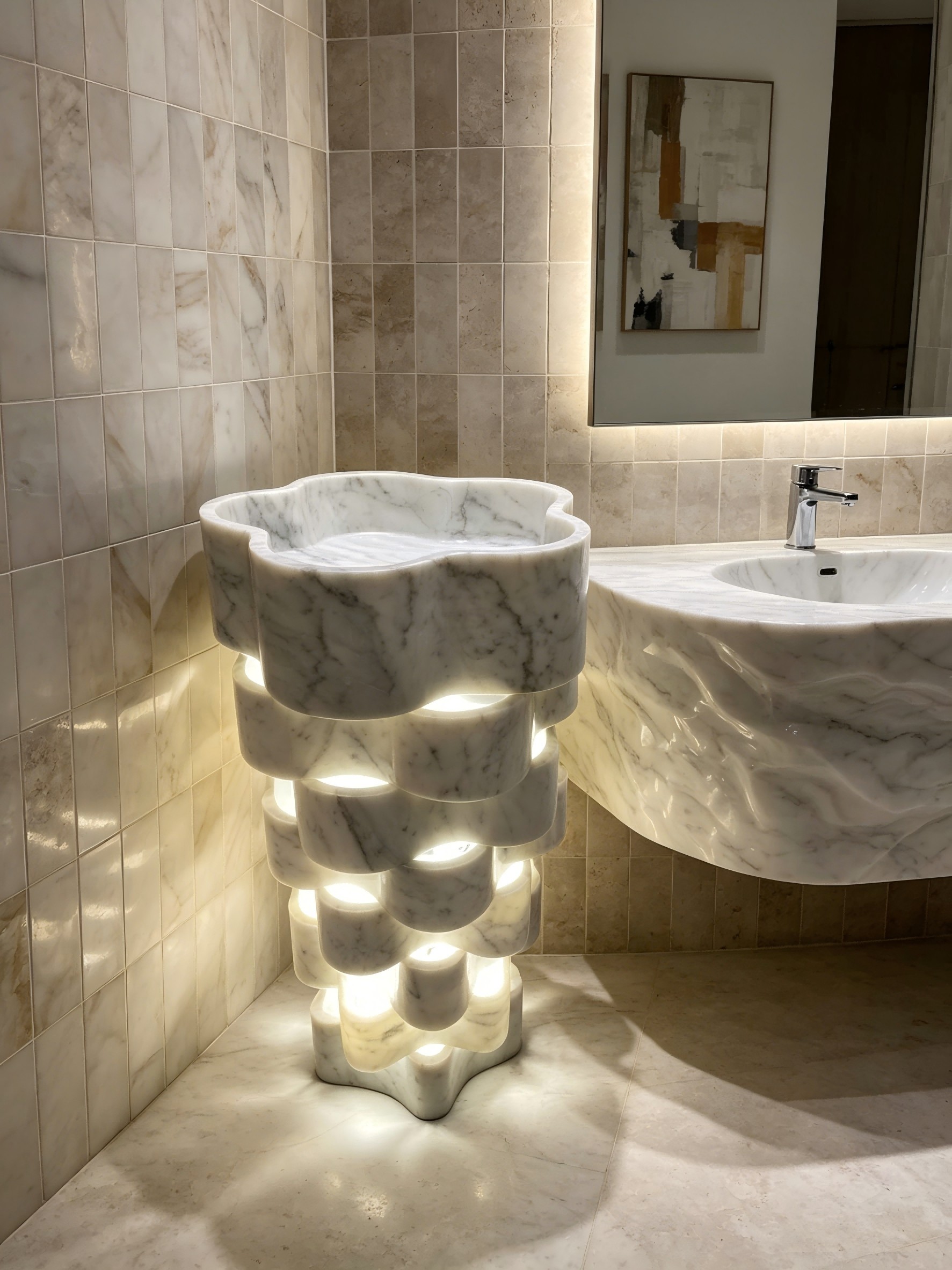 fluted marble sink fluted marble sink