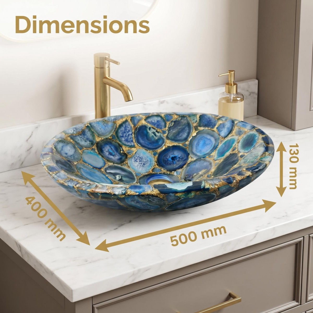 Blue Agate Stone Sink Blue Agate Stone Sink