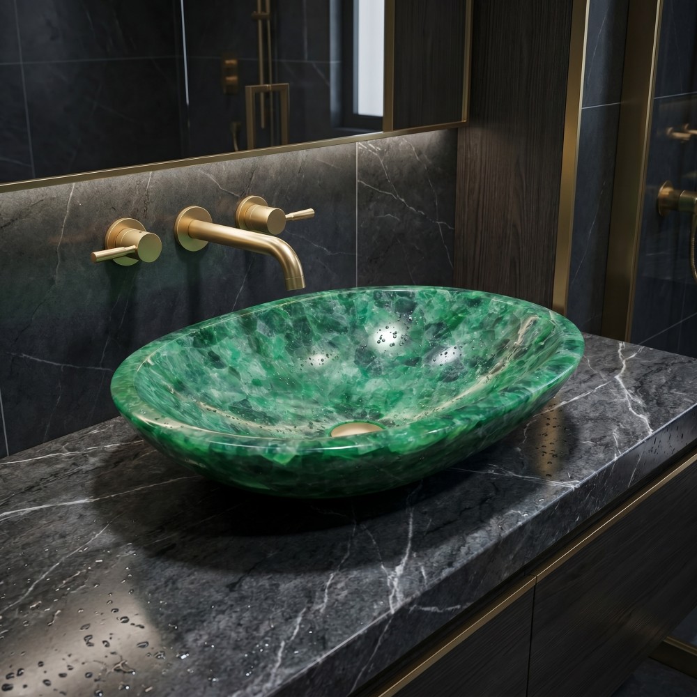 Green onyx sink Green onyx sink
