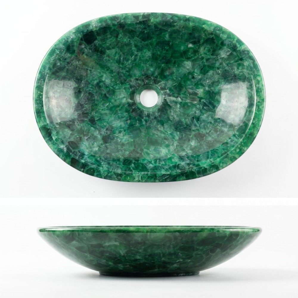 Oval stone sink Oval stone sink