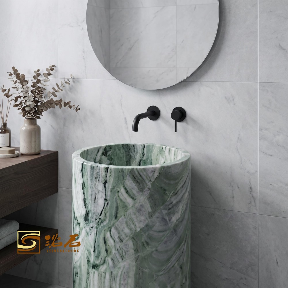 natural green pedestal sink natural green pedestal sink