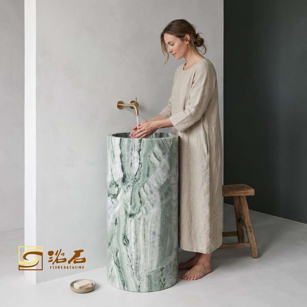 Verde Alpi marble sinks Verde Alpi marble sinks
