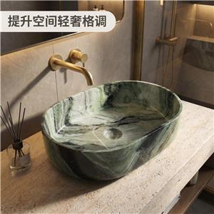 Lavabo ovale en marbre vert Alpi à bon prix