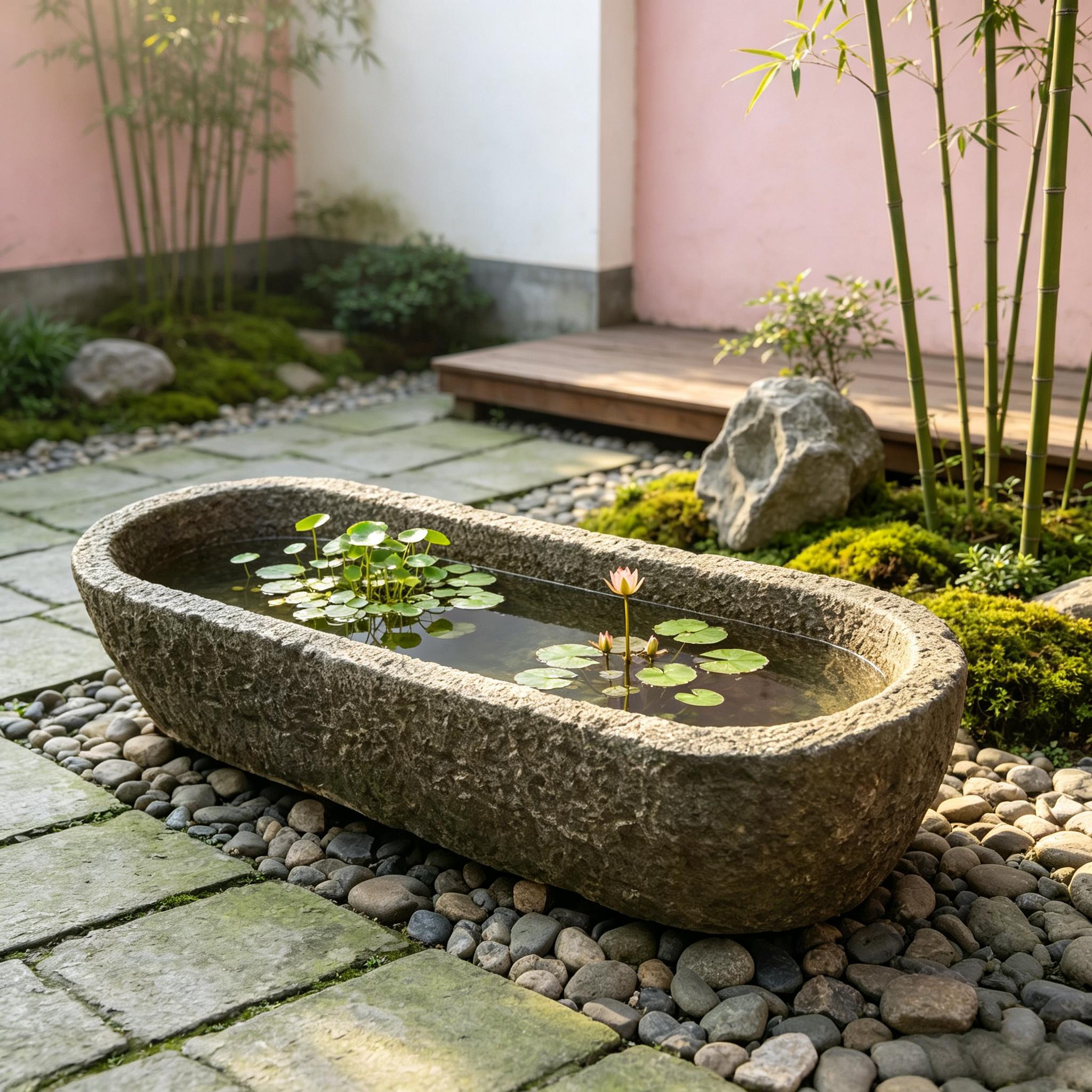 antique stone trough