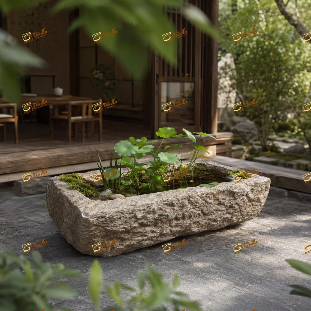 antique stone trough