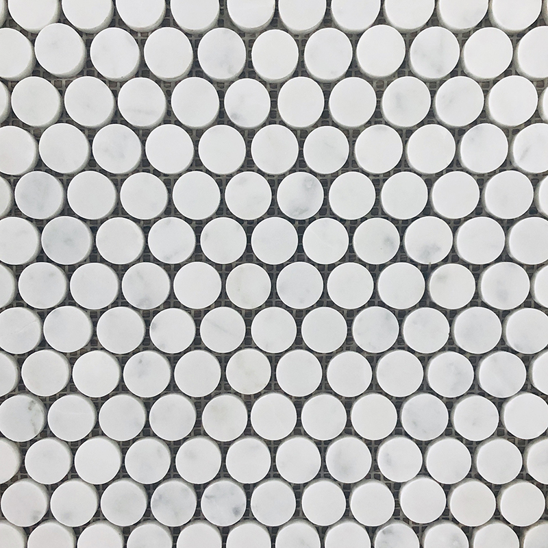 Carrara White Marble Round Mosaic