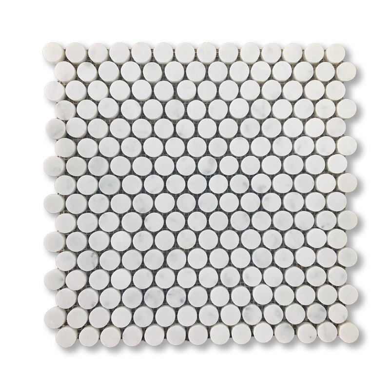 Carrara White Marble Round Mosaic