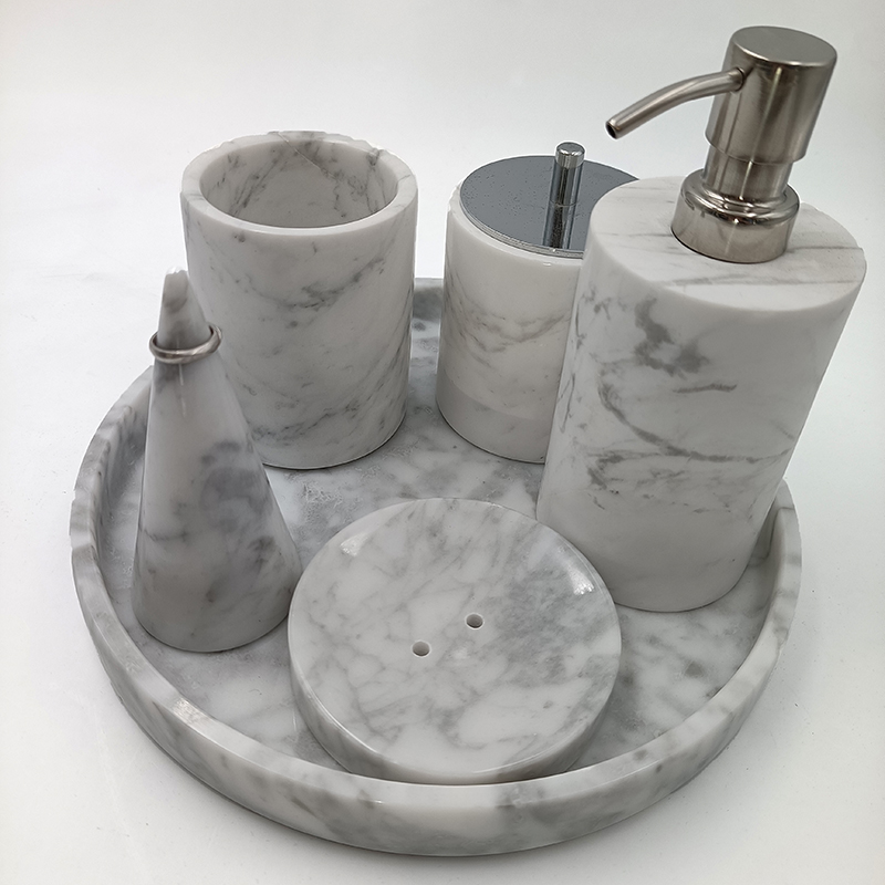 Marble Bathroom Accessories Set