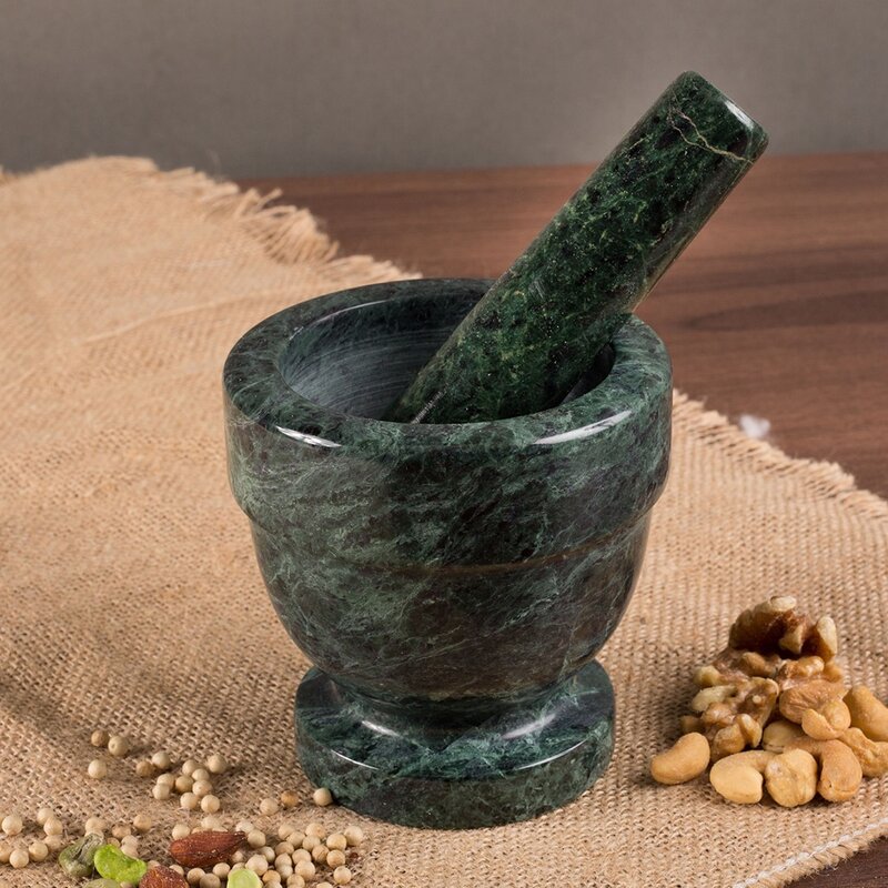 Empress Green Marble Mortar