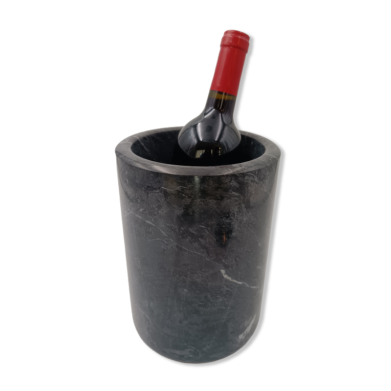 Black Nero Marquina Marble Ice Bucket