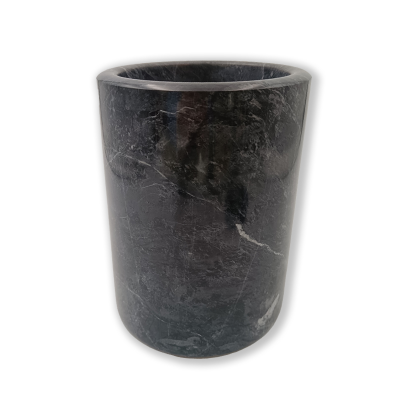 Black Nero Marquina Marble Ice Bucket