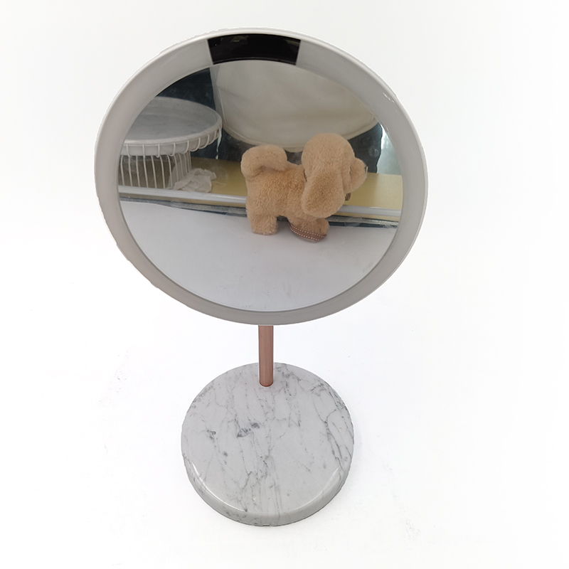 Carrara White Marble Cosmetic Mirror