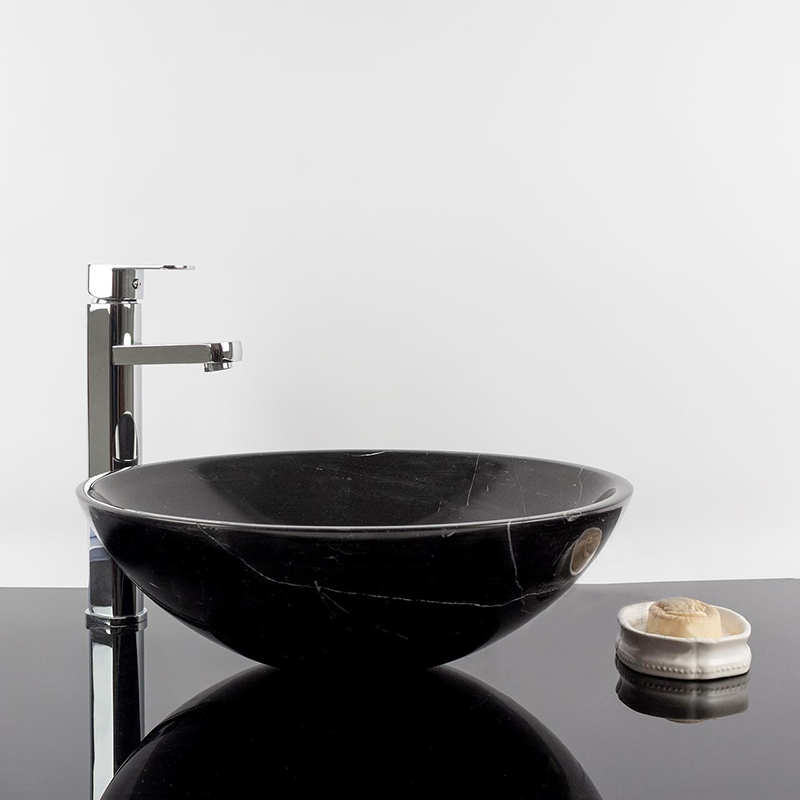 Black Nero Marquina Marble Sink