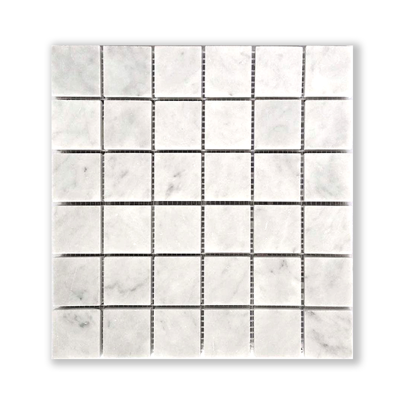 Carrara White Marble Square Mosaic