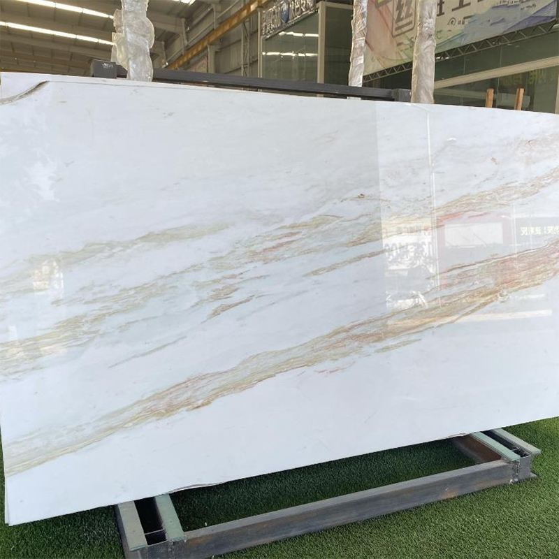 Golden Silk White Marble